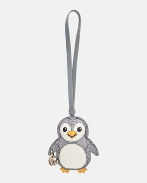 Gucci Penguin Gg Bag Charm - White