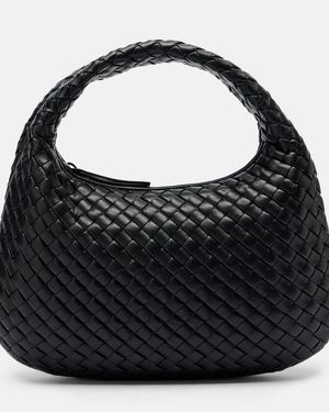 Bottega Veneta Henkeltasche Veneta Small Aus Leder - Schwarz