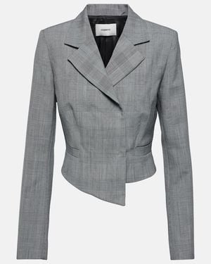 Coperni Prince Of Wales Virgin Wool Blazer - Grey