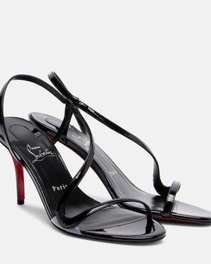 Christian Louboutin Rosa Z 80 Patent Leather Sandals - Black