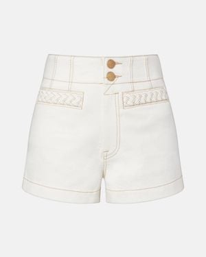 Zimmermann Roselight Denim Shorts - White