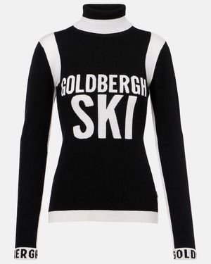 Goldbergh Noemi Intarsia Turtleneck Sweater - Black
