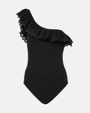 Ulla Johnson Maillot De Bain Solara A Volants - Noir