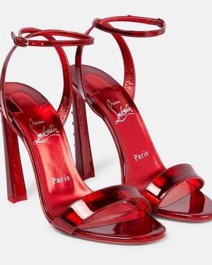 Christian Louboutin Condorapik Queen 100 Leather Sandals - Red