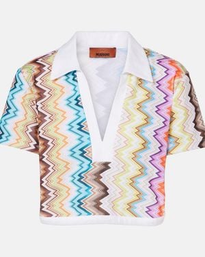 Missoni Crop Top En Zigzag - Rosa