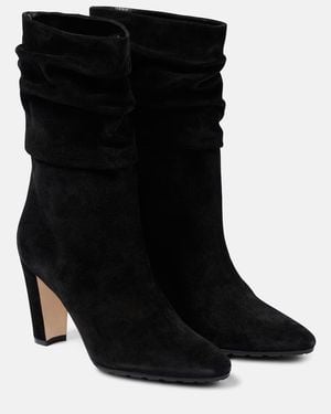 Manolo Blahnik Calasso 90 Suede Knee-High Boots - Black