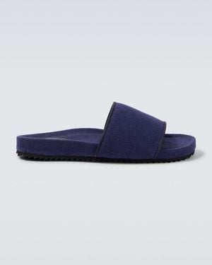 Frescobol Carioca Renato Canvas Slides - Blue