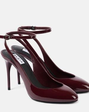 Alaïa Decollete 90 Patent Leather Pumps - Red