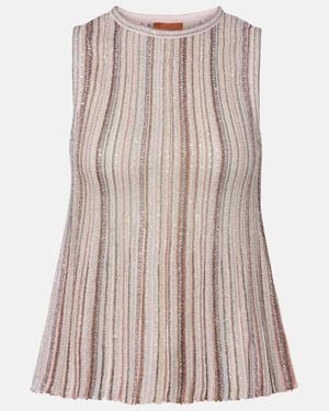 Missoni Striped Lame Top - Pink