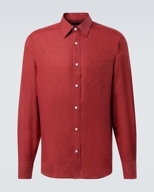 dunhill Linen Shirt - Red