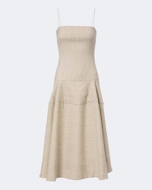 Jacquemus Paradiso Wool-Blend Midi Dress - Natural