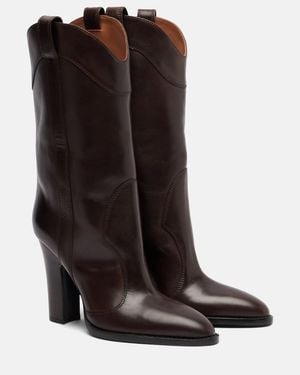 Paris Texas Lavinia 100 Leather Mid-Calf Boots - Brown