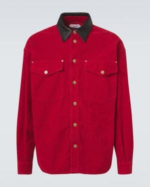 Versace Denim Overshirt - Red