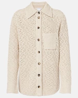 Bottega Veneta Cotton Crochet Shirt - Natural