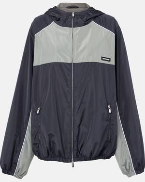 Miu Miu Logo Oversized Track Jacket - Black