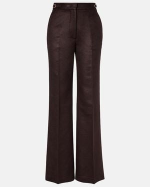 Gabriela Hearst Vesta Silk Flared Trousers - Brown
