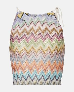 Missoni Top Zigzag De Lame - Blanco