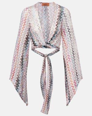 Missoni Zigzag Cropped Blouse - White