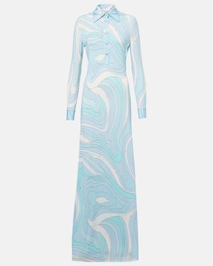 PUCCI Marmo Shirt Dress - Blue
