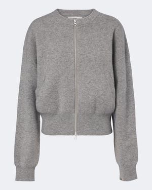 Extreme Cashmere N°478 Xtra Fun Cashmere Zip-Up Cardigan - Grey