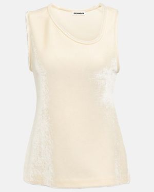 Jil Sander Velvet Tank Top - Natural