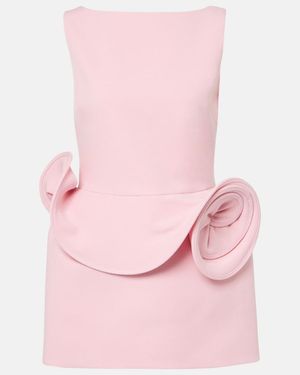 Magda Butrym Floral Applique Mini Dress - Pink