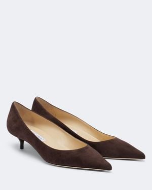 Jimmy Choo Amelia Suede Court Shoes - Brown