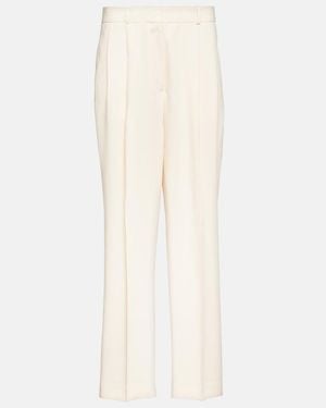 TOTEME Pleated Straight Trousers - White