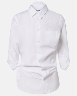 Junya Watanabe Draped Cotton Poplin Shirt - White