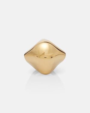 KHAITE Lotus 18Kt-Plated Ring - White