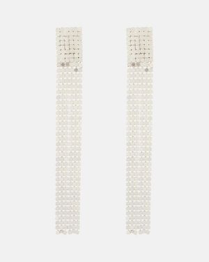 Jil Sander Chainmail Drop Earrings - White