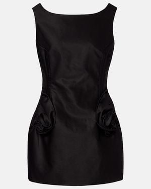 Magda Butrym Floral-Applique Cotton Minidress - Black