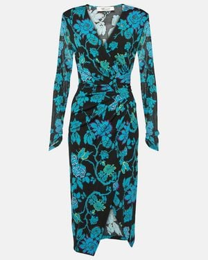 Diane von Furstenberg Nevine Printed Jersey Midi Dress - Blue