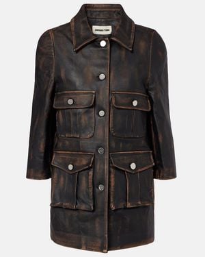 ShuShu/Tong Lederjacke - Schwarz