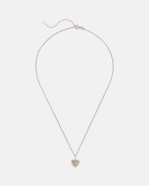 STONE AND STRAND Piece Of My Heart Sparkle 14Kt Necklace With Diamonds - White