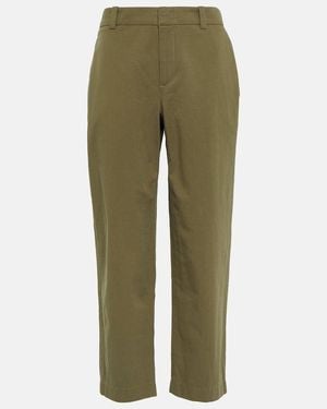 Vince Mid-Rise-Hose Aus Baumwolle - Grün