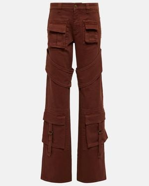 Blumarine Cotton Canvas Cargo Trousers - Brown