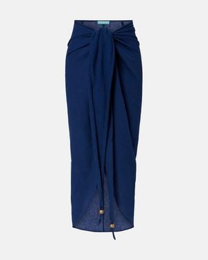 Melissa Odabash Winnie Cr Cotton And Linen Beach Cover-Up - Blue