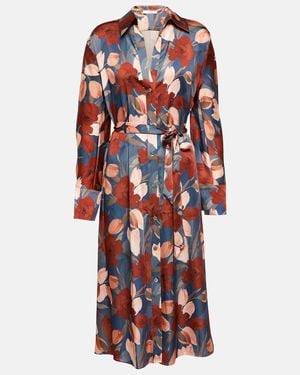 Vince Nouveau Magnolia Shirt Dress - Red