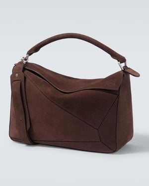 Loewe Tote Bag Puzzle Large Aus Leder - Braun