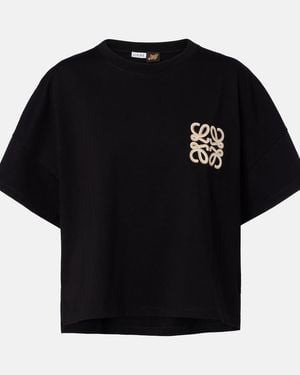 Loewe Paula's Ibiza Anagram Cotton T-Shirt - Black