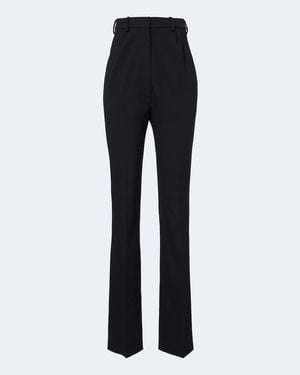 Balenciaga Wool Straight Pants - Black