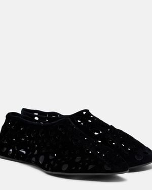 Alaïa Vienne Suede Ballet Flats - Black