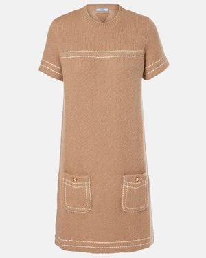 Prada Cashmere Minidress - Natural