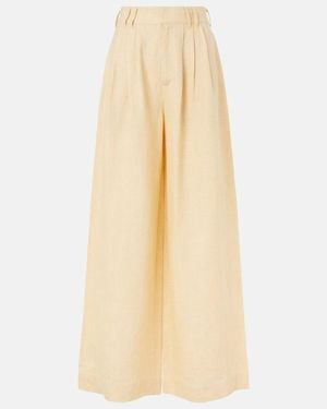 Posse Parker High-Rise Wide-Leg Trousers - Natural
