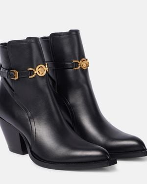 Versace Medusa '95 Leather Ankle Boots - Black