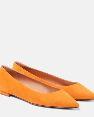Gianvito Rossi Gianvito Suede Ballet Flats - Orange