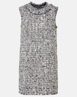 Dolce & Gabbana Tweed Lame Minidress - Grey