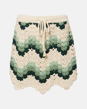 The Upside Tidal Hali Cotton Crochet Miniskirt - Green