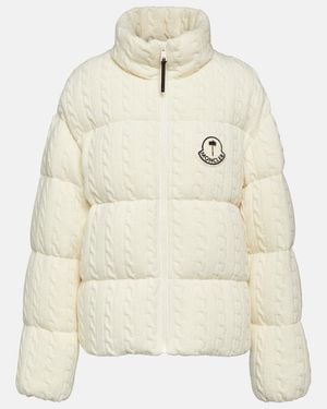 Moncler Genius X Palm Angels Daunenjacke Dendrite aus Wolle - Natur